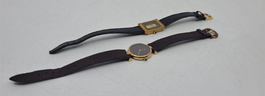 A Must de Cartier gold plated ladies' wristwatch, quartz movement, having signed black circular - Image 2 of 3