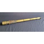 A four drawer brass telescope, engraved "Williams, Bute Dock, Cardiff", extended 91.5cm.