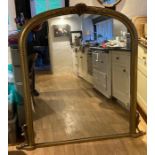 A very large overmantle mirror  140x110cm