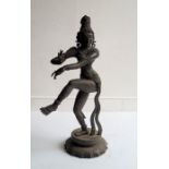 A large 20th century Indian bronze figure of dancing Parvati, height 89cm.