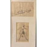 Laura Knight 1877-1970 a pair of pencil sketches both installed Lk