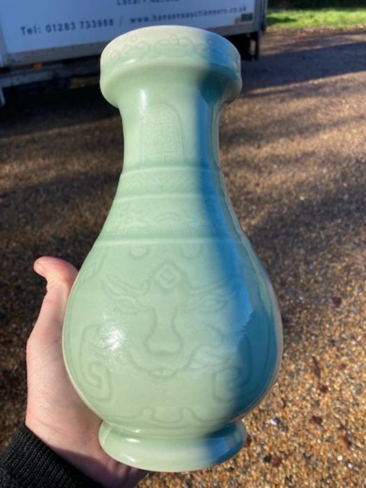 A 20th century Chinese Celadon  vase in earlier style  Property of a gentleman sold with no reserve - Image 7 of 7