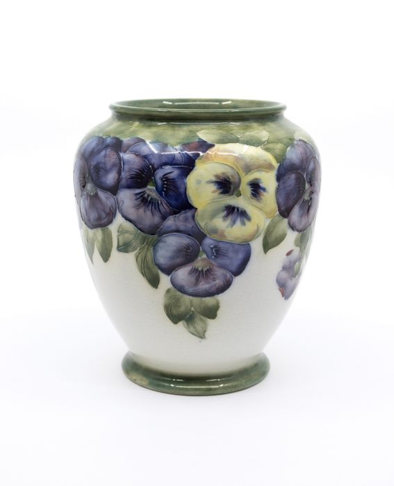 William Moorcroft for Macintyre & Co 'Pansy' pattern vase. Height approx 15cm. Signature and mark to - Image 2 of 5