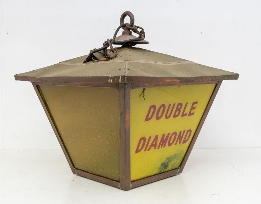 Advertising: An early to mid 20th century, outside wall hanging vintage lamp from 'The Bulls - Image 4 of 5