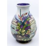 Moorcroft Pottery baluster vase in 'Islay' pattern. Height approx 19cm. No signs of damage or