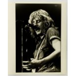 STATUS QUO - Rick Parfitt - Original 10 x 8 black and white photo live on stage - late 70s