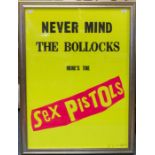 SEX PISTOLS - Never Mind The Bollocks - A superb framed original silk screened Jamie Reid signed and