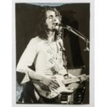 SUPERTRAMP - Original 8 x 6 inch black and white photograph of Roger Hodgson of Supertramp ( pianos,