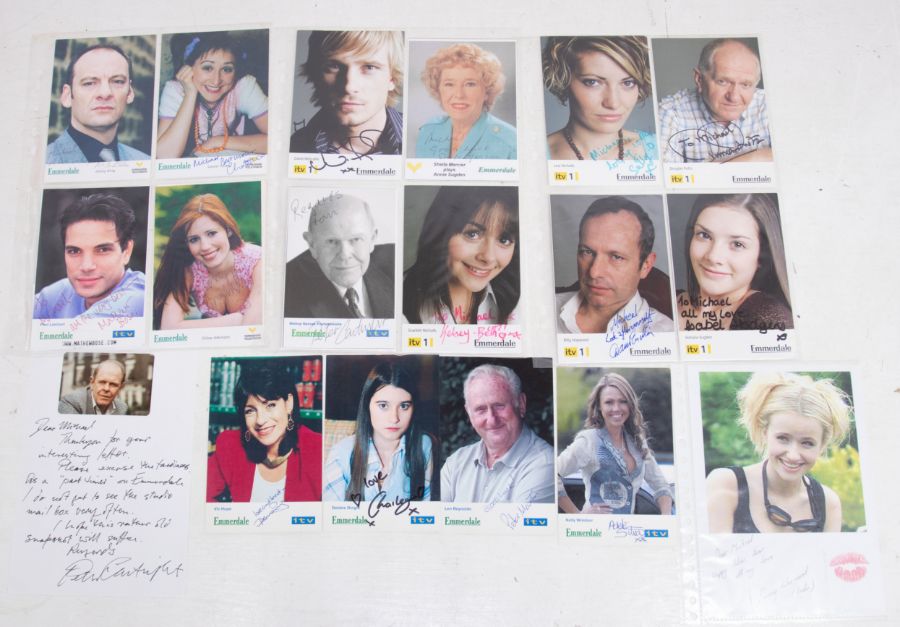EMMERDALE - TV Series Soap Stars - Autographed / Signed Publicity Photo collectoin of approx 140