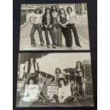 HEAVY METAL KIDS - 2 Original S.K.R Photos black and white with stamps on reverse and paper addition
