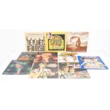 A collection of LP's, 7" singles, including two Elvis  Box sets a Buddy Holly box set, Meat Loaf,