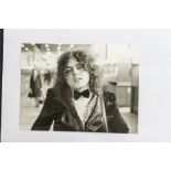 MARC BOLAN Born in 1947 and died in 1977 - This is an original 8 x 6 inch black and white photograph