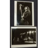 WHITESNAKE - 2 x original black and white photographs of Whitesnake`s Dave Coverdale and band live