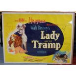 LADY AND THE TRAMP - Walt Disney - 30 x 40 UK Original Quad c1950s