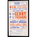 GERRY and the PACEMAKERS - ABC Sunday Night Show - ABC Blackpool Theatre Original Handbill August