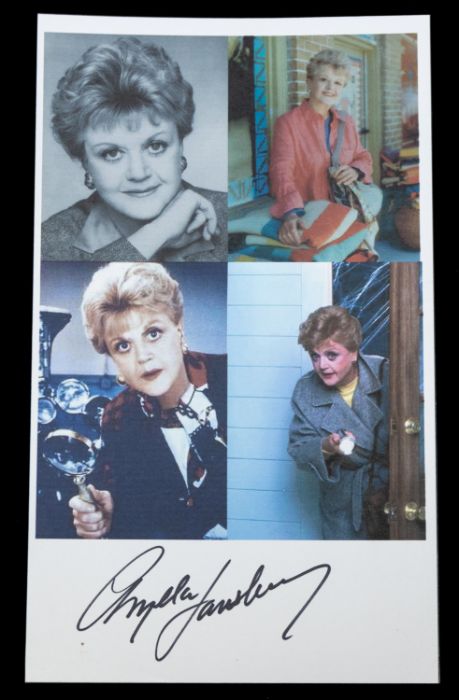 ANGELA LANSBURY - Murder She Wrote Genuine signed card Obtained by the vendor for his charity