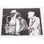 BRUCE SPRINGSTEEN - Original black and white 8 x 6inch photograph of Bruce with member of his Street