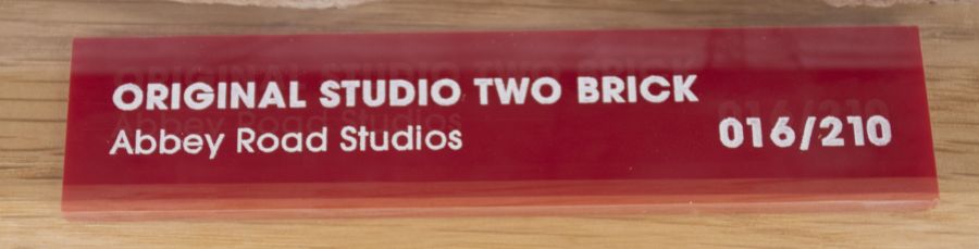 An authentic Abbey Road Studio Two brick. From Abbey Road Sturdios - A brick that was part of the - Image 5 of 6