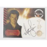 NATHAN FILLION - SIGNED TRADING CARD - Nathan as Mal Inkworks signed card - from the movie