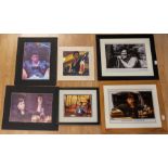 Al Pacino autograph and others, prints and pictures of Al Pacino and Bob Marley. A framed and