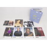 A collection of SCI-FI Signed Autographed Photos and official promotional cards. Each approx 10 x