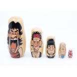 THE ROLLING STONES - Set of Nesting Dolls - Artwork by Stephen Silver a Disney Artist - boxed as