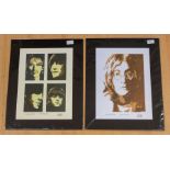 JOHN LENNON - THE BEATLES - Two Original signed and numbered mounted prints by Paul R M Howell.