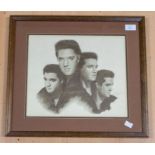 Elvis Presley - Chaplan Print - Framed and double mounted this lovely print of Elvis Presley.