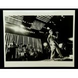 DAVID BOWIE - Live on stage - an original 10 x 8 black and white photograph of David Bowie by