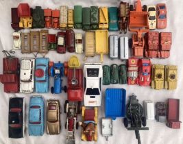 Diecast: A collection of assorted vehicles from Matchbox and Corgi to include original Tractors,