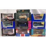 Diecast: A collection of assorted Corgi Mini to include Gold Plated 40th Anniversary Mini. All boxed