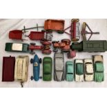 Diecast: A collection of assorted Dinky vehicles in playworn condition to include Cars, Tractors,