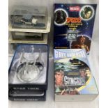 Collectables: Scalextric (micro) Turtles, Eaglemoss Star Trek Enterprise, Stingray DVD’s, Walkers