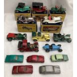 Diecast: A collection of assorted Matchbox vehicles to include five boxed models of yesteryear, five