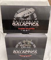 Battlestar Galactica: A pair of boxed Battlestar Galactica ships, Heavy Raptor and Classic