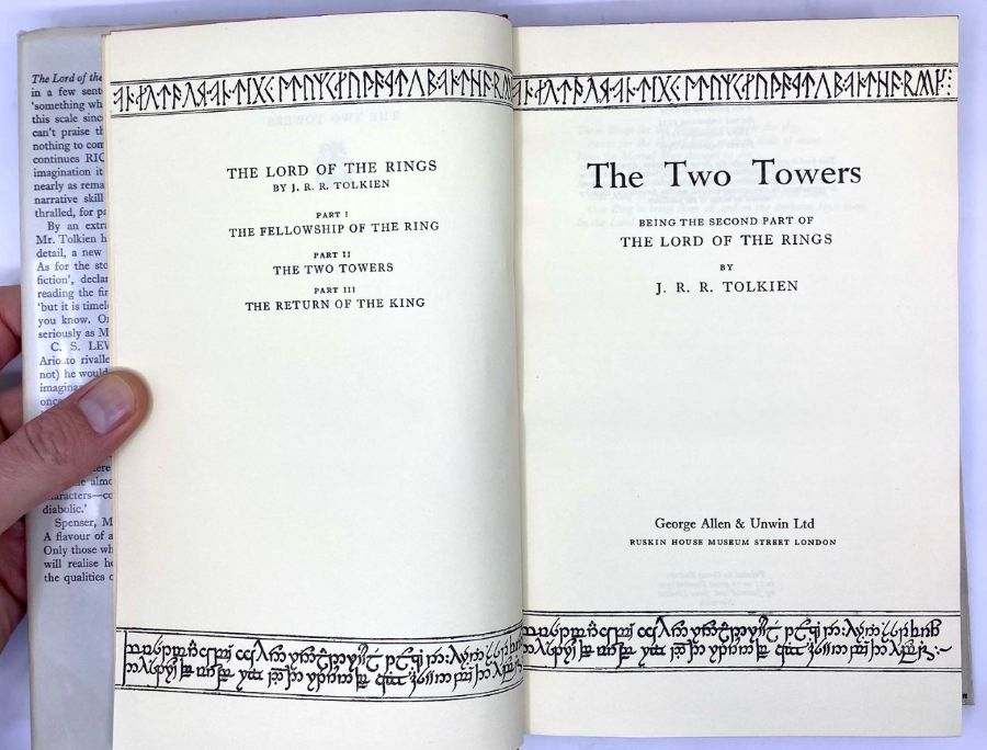 Tolkien, J. R. R. The Lord of the Rings. The Two Towers, fourth impression, London: George Allen & - Image 10 of 19