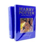 Rowling, J. K. Harry Potter and the Goblet of Fire, two first deluxe editions, both stated 'First