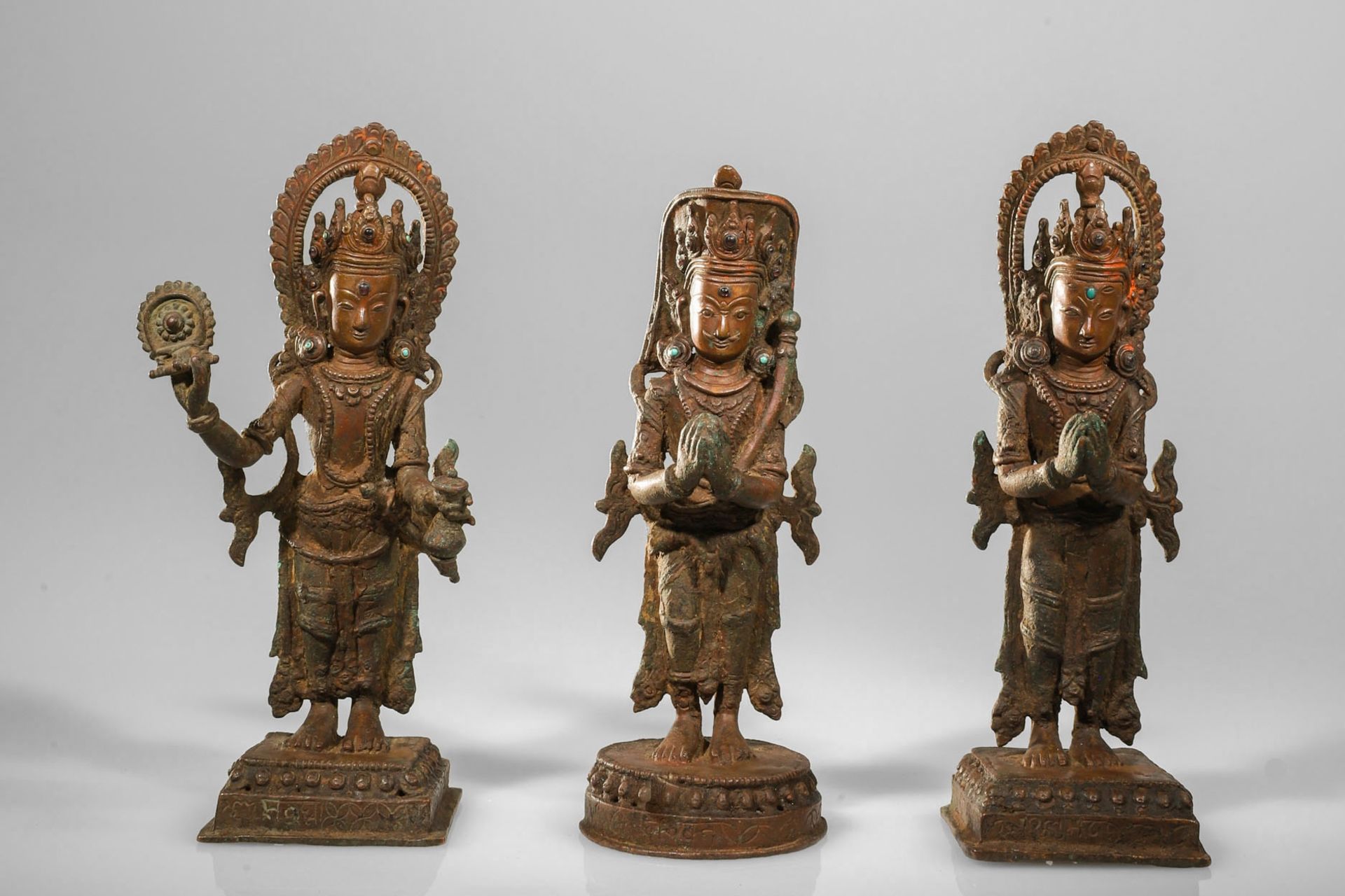 GROUP OF 3 SHIVAITE SCULPTURES