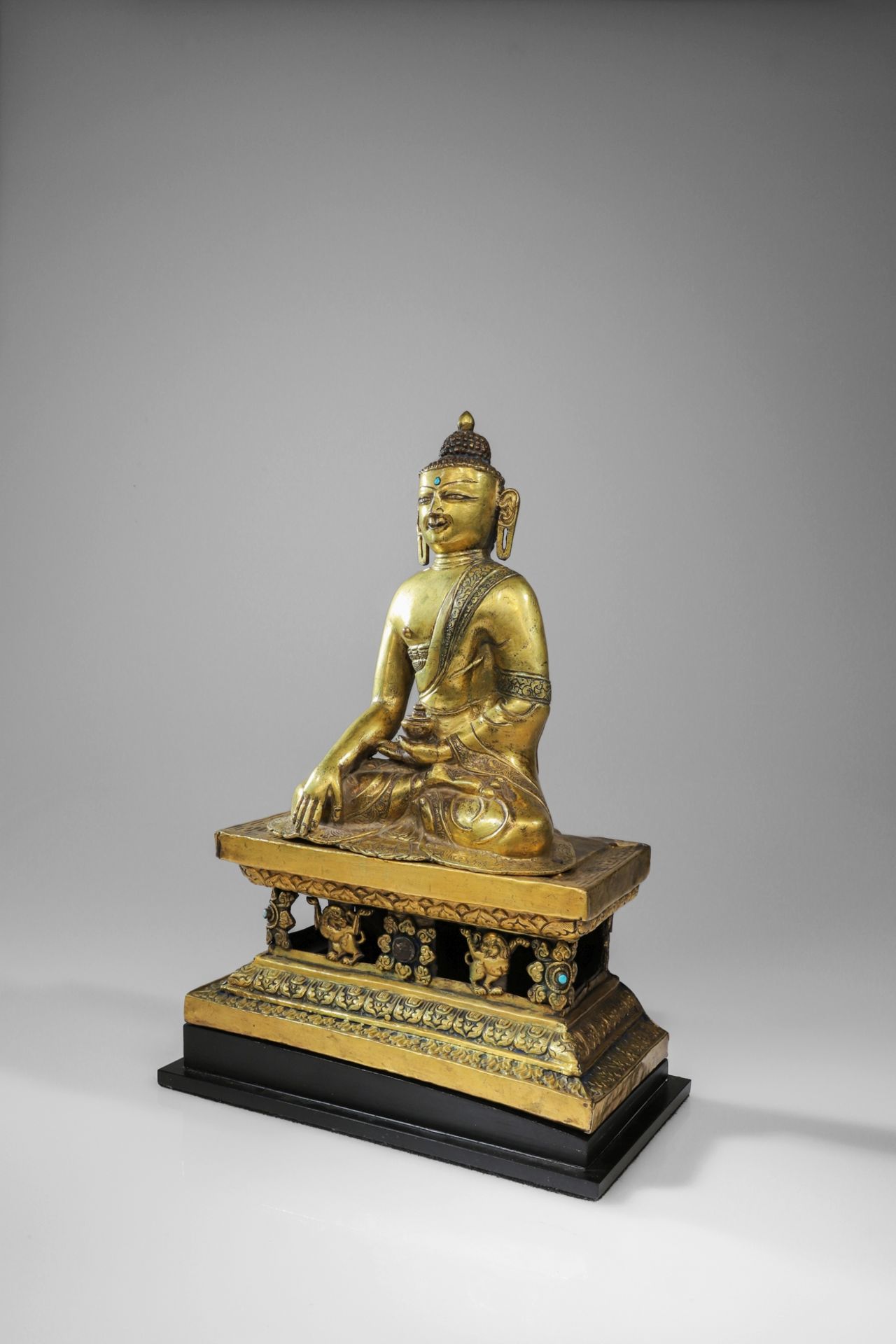 LARGE BUDDHA ON THRONE - Image 6 of 6