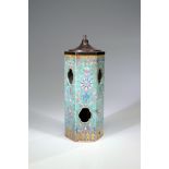 TURQUOISE-GROUND HEXAGONAL HAT STAND