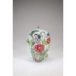 A 'CRANES AND PEONIES' GINGER JAR