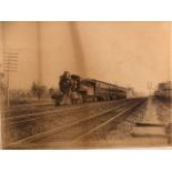 Train, photograph, New York, albumen on board. W Blauvelt 1896. 23cmx29cm