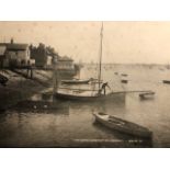 Photographs late 19thC. Burnham on Crouch, the Sea Wall and The River. Both James Valentine.