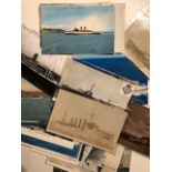 Shipping postcards, mainly vintage. Approx 15x10cm