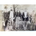 Country, social history photographs. Labourers and dogs with horse and cart. Albumen prints early