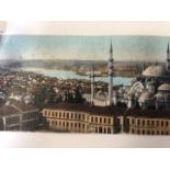 Vintage Panorama Postcard style of Constantinople. Early 20thC. 108X 9 CM