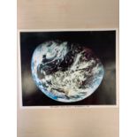 NASA photograph print, owned by Dave Prowse, from the estate sale. Earth as photographed from Apollo