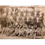 Fishing club group photograph, albumen print early 20thC. Approx 27x34cm