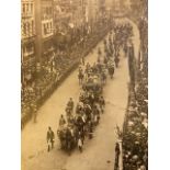 Photograph of Fleet St, King George v Coronation 1911. Mounted on board. Approx: 40x30cm