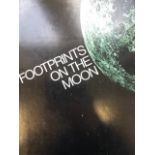 Footprints on The Moon. Associated Press 1969, NASA pics in book Approx 30x24cm